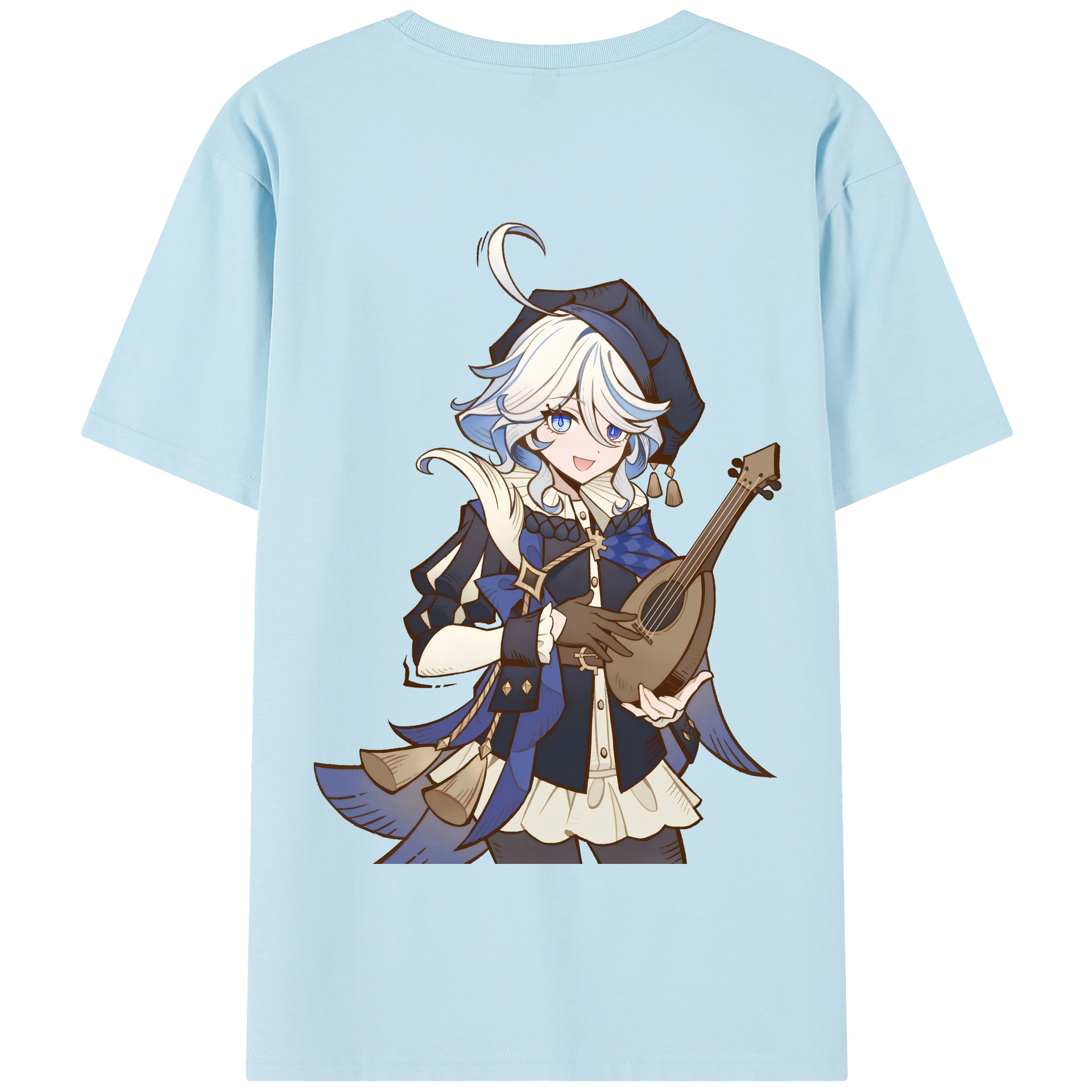 げんし神 フリーナ genshin Furina 綿100％半袖Tシャツ（背面プリント）